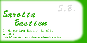 sarolta bastien business card